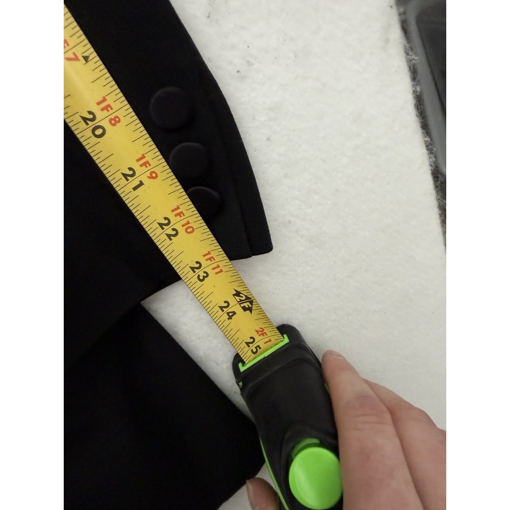 Lord West Vintage Black Tuxedo 41R Wool Shawl Lapel 70s Wedding USA ACWA Union - Picture 5 of 16